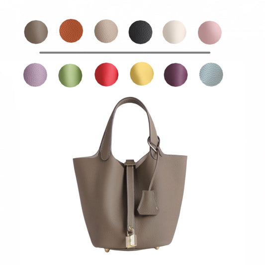 Women's Version First Layer Cowhide Vegetable Basket Lychee Bags