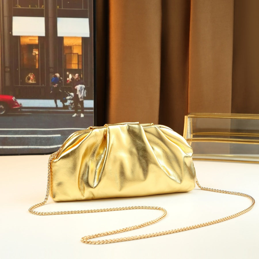 Women's Cloud Dinner Fashion Pleated High-grade Versatile Women's Messenger Bag