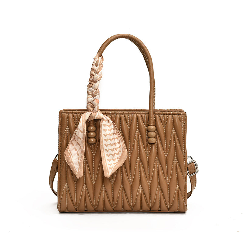 Women's Fashion Pleated Commuting Elegant Easy Matching Women's Shoulder Bag