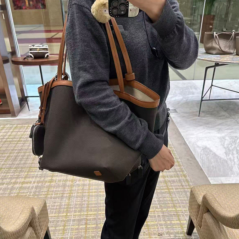 Women's & Men's Double-sided Canvas With Large Capacity Totes Women's Shoulder Bag