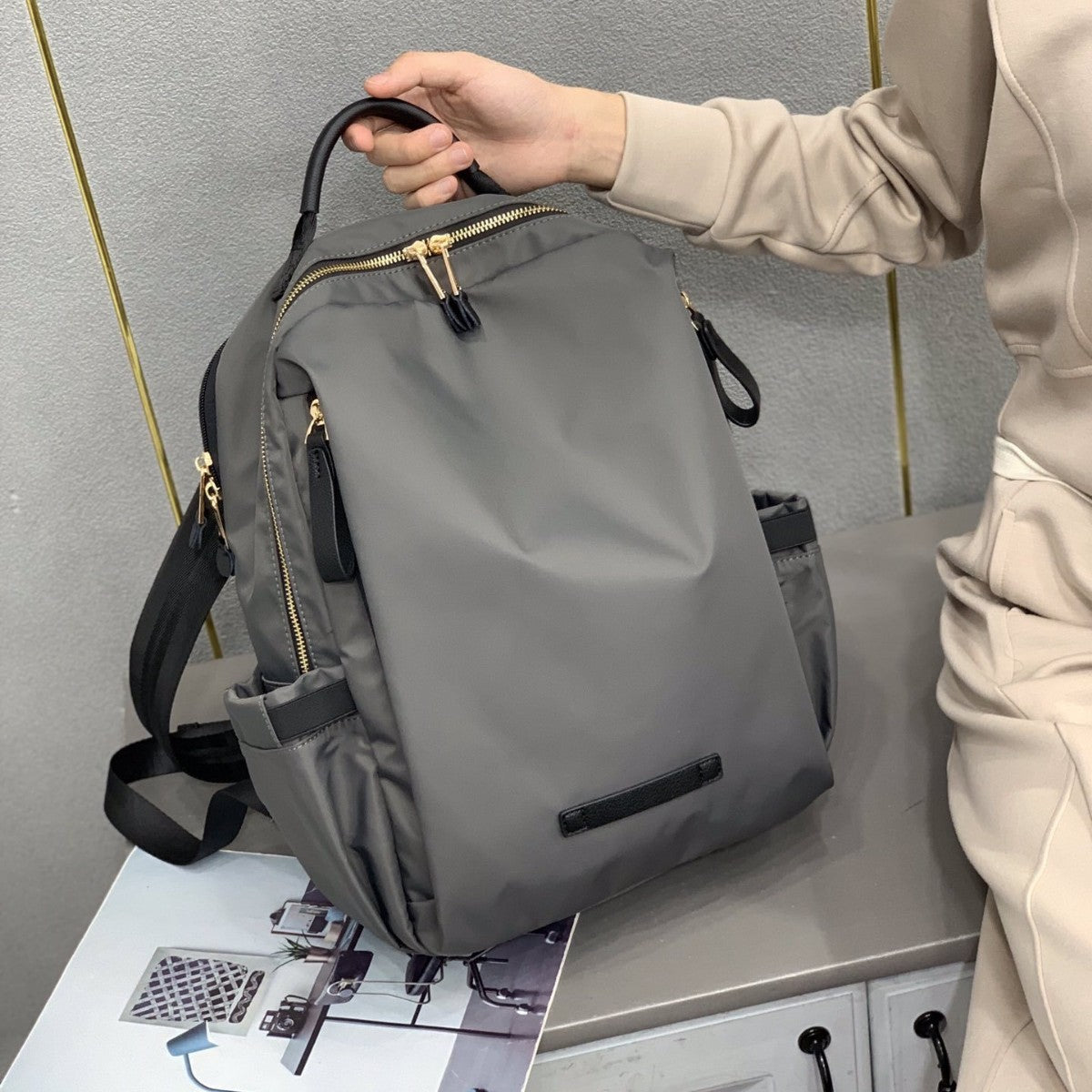 Women's Large Capacity Simple Computer Oxford Cloth With Business Backpack
