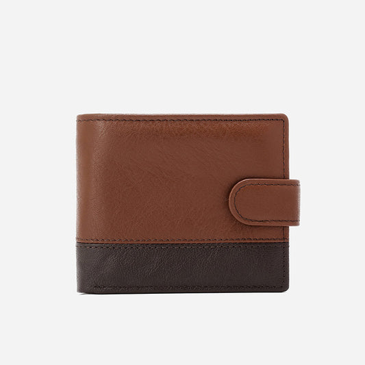 Men's Retro Business Leather High-grade Color Matching First Layer Men's Wallet