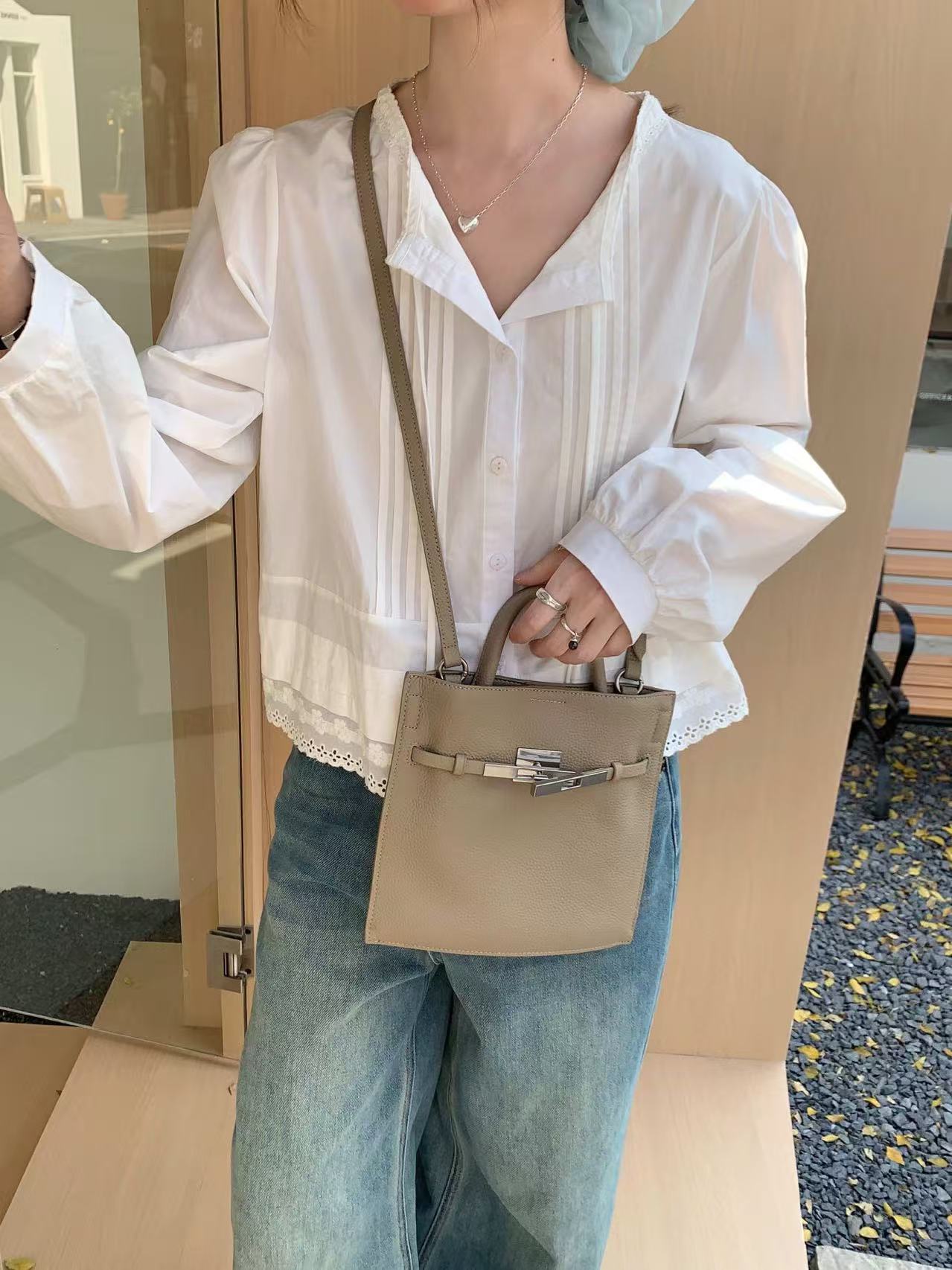 Women's First Layer Cowhide Kelly Fashion Exquisite Carrying Women's Messenger Bag