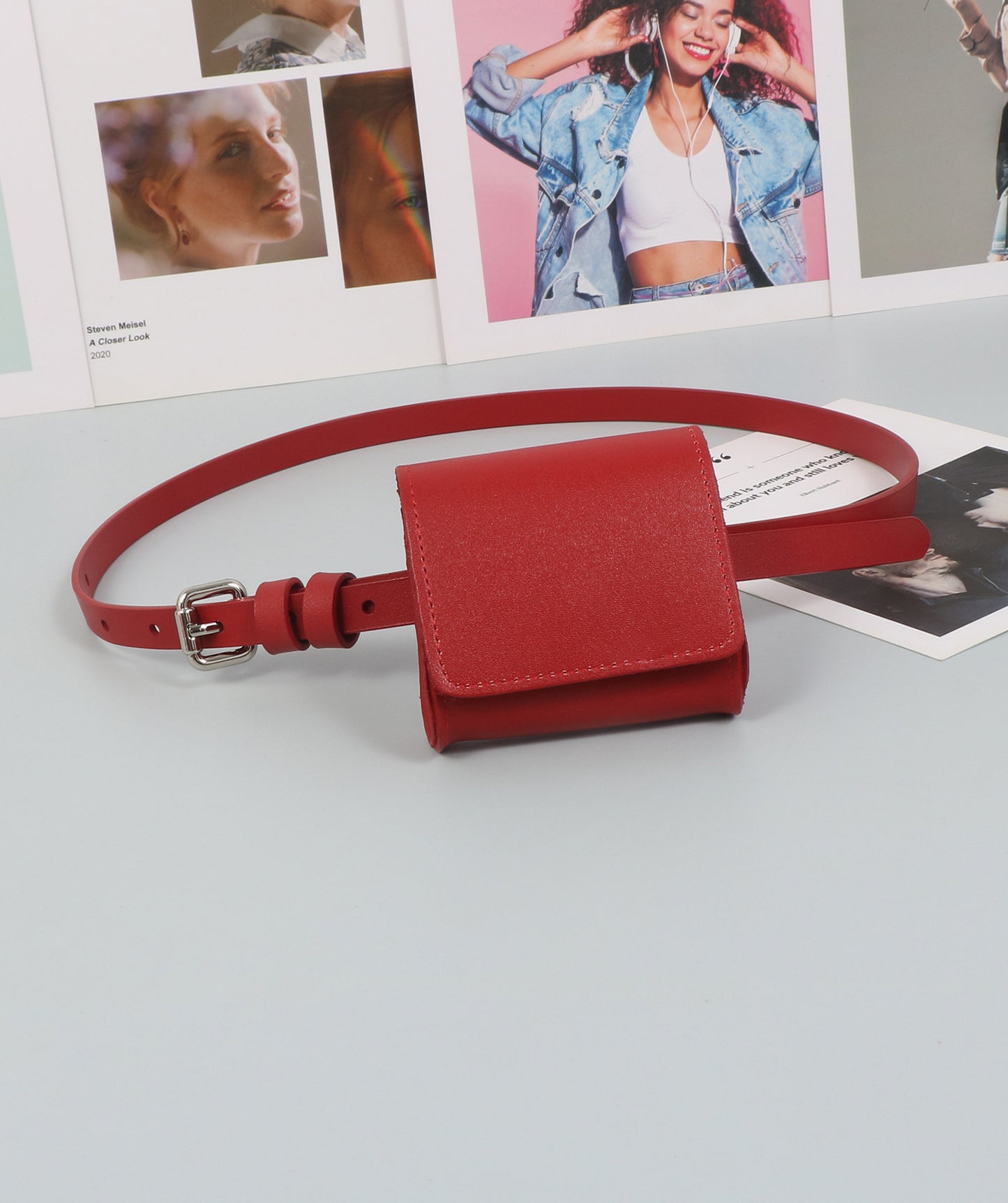 Leather Popular Steamed Bun With Can Hold Earphone Women's Chest Bag, Fanny Pack