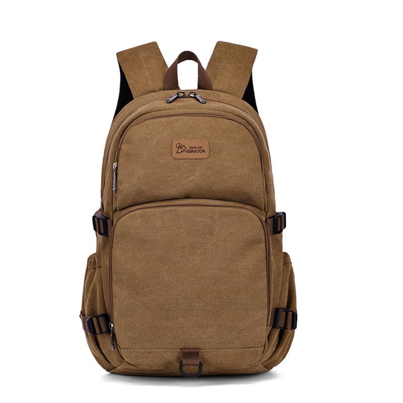 Men's Canvas Simple Daily Shopping Large Capacity Backpacks