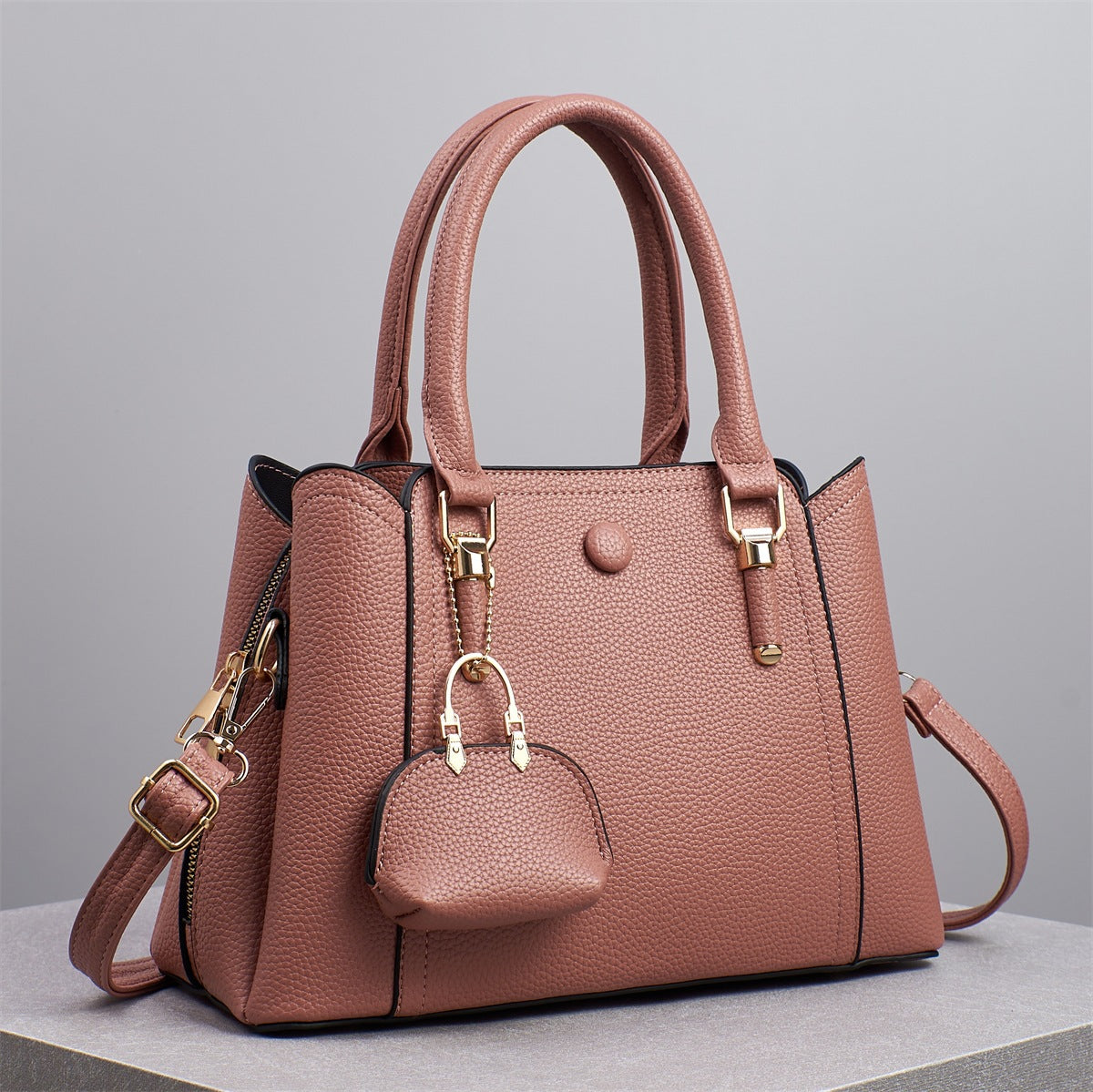 Women's Stitching Large Capacity Solid Color Mother Bags