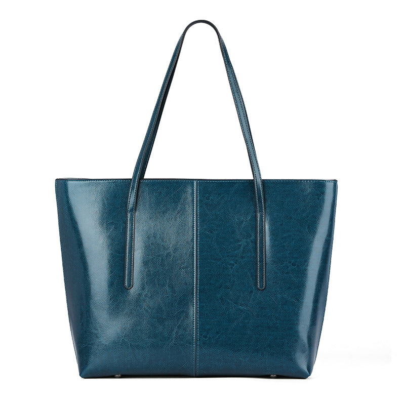 Women's Vintage Cowhide Big Large Capacity Leather Tote Bags