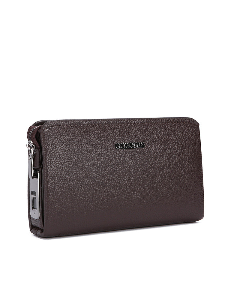 Attractive Men's Fingerprint Large Capacity Business Men's Clutch