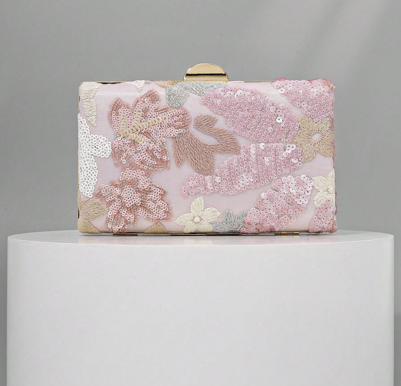 Women's National Style Handmade Embroidery Clutch Sequined Dinner Bag
