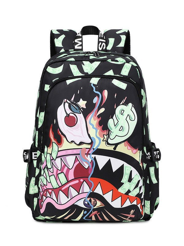 Shark Full Printed Secondary Lightweight Large Primary School Bag