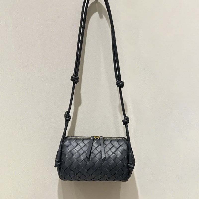 Women's Handmade Cowhide Woven Underarm Fashion Bags