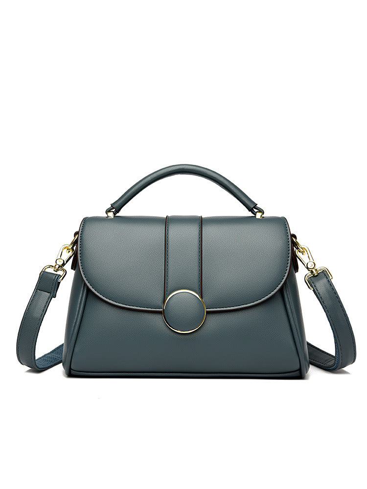 Women's Cheap Selling Magnetic Snap Box Simple Leather Bags