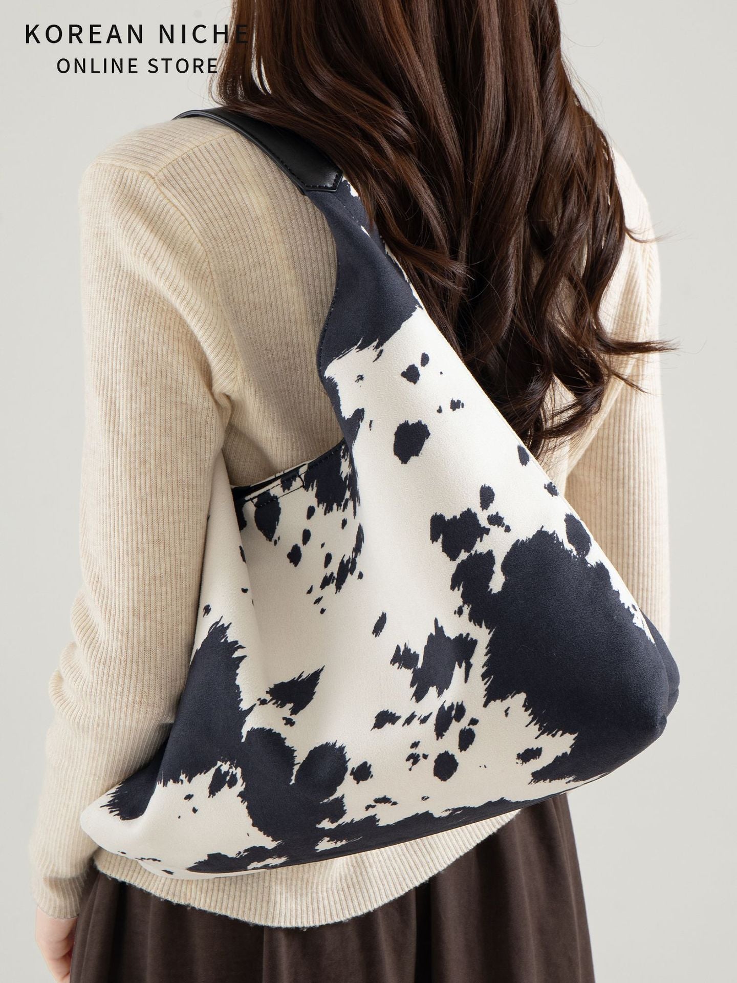 Women's Cows Pattern Niche High Sense Trendy Wild Bags