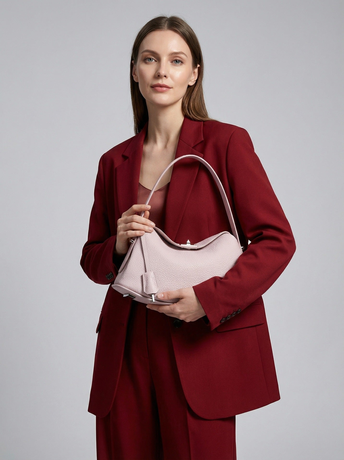 Women's Early Spring Series Genuine First Layer Cowhide Simple Women's Leather Bag