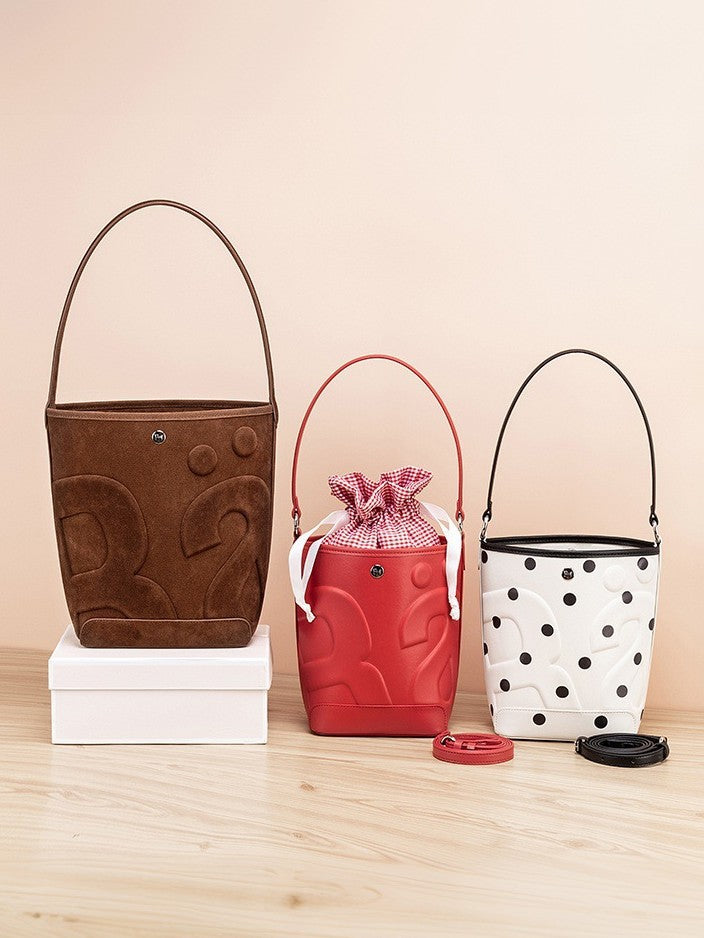 Casual Thailand Letter Embossed Niche Fashion Bucket Bags