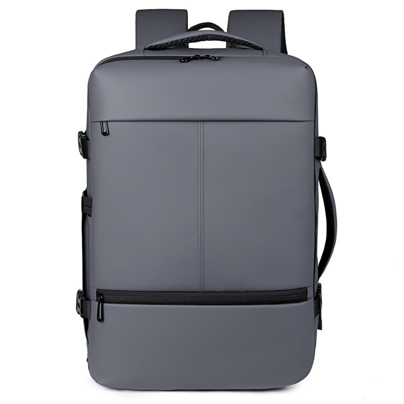 Men's Waterproof Oxford Cloth Large Capacity Scalable With Shoe Compartments Business Backpack