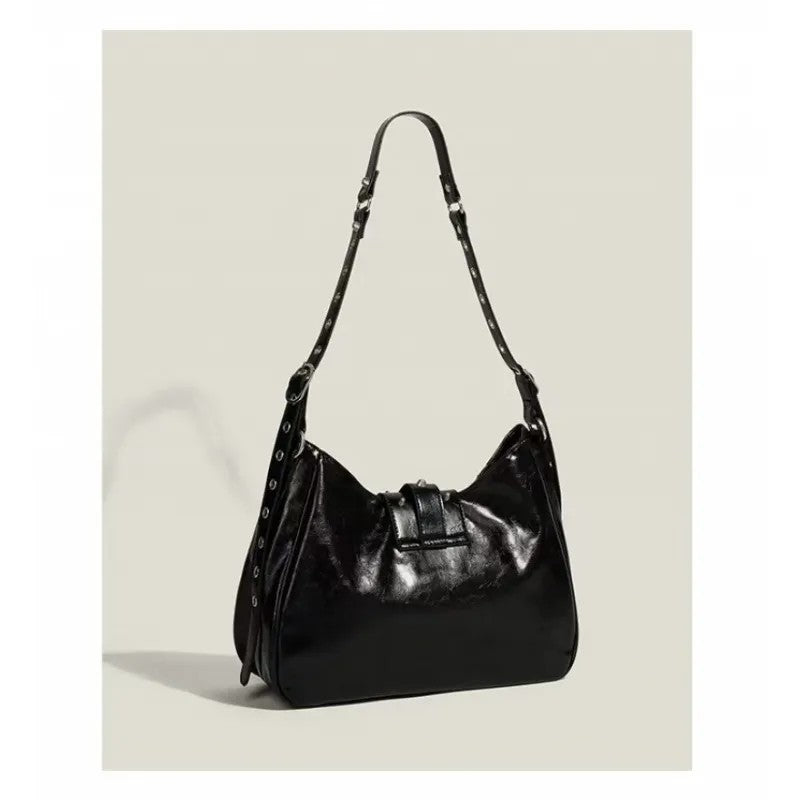 Unisex Punk Motorcycle Hot Large Capacity Totes Rivet Women's Messenger Bag