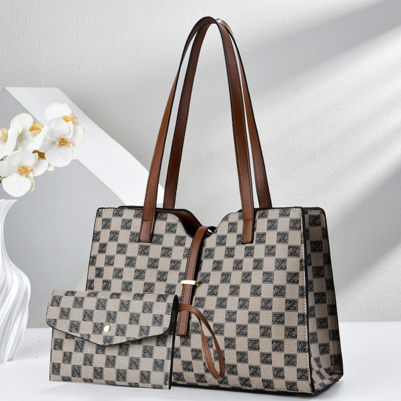 Color Contrast Underarm Commuter Large Capacity Women's Handbag