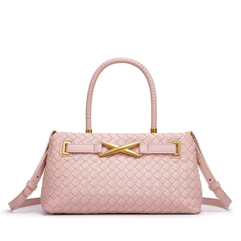 Women's Woven Retro Commuter Trendy Fashion Horizontal Women's Shoulder Bag
