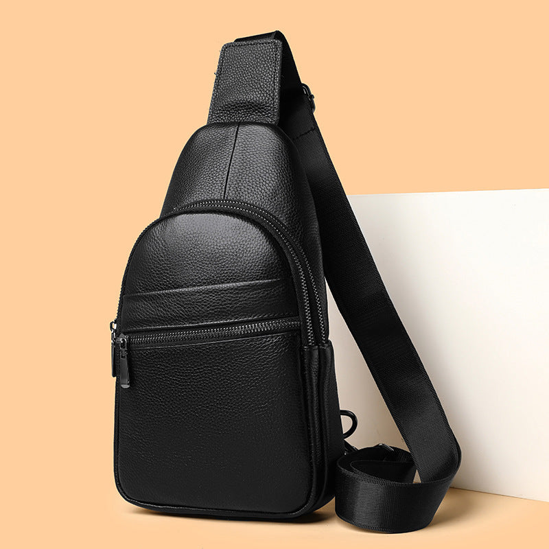 Versatile Pretty Men's Trendy Soft Leather Backpacks