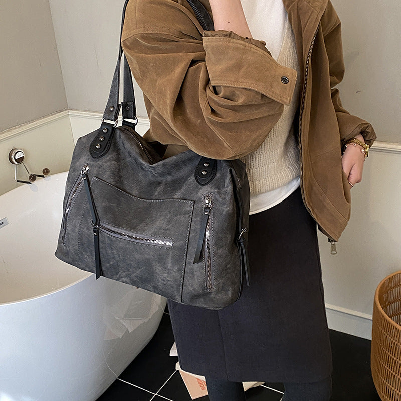 Female Niche Retro Large Capacity Underarm Stylish Women's Shoulder Bag