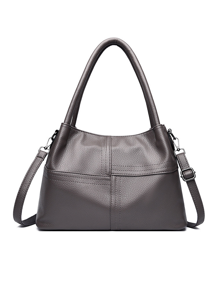 Women's Retro Soft Leather Large Capacity Commuter Tote Bags