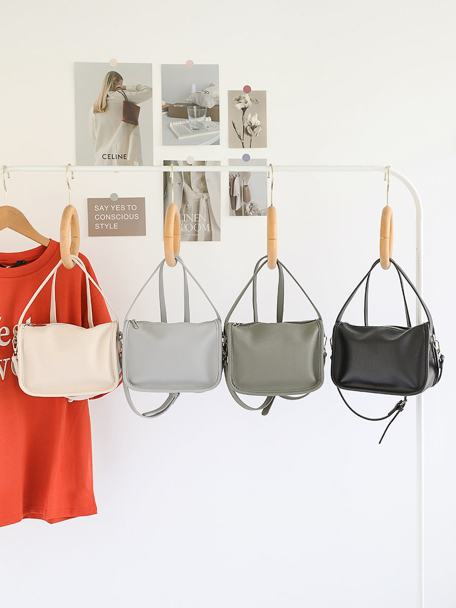 Women's Korean Style Fashionable Lychee Pattern Texture Soft Leather Women's Messenger Bag