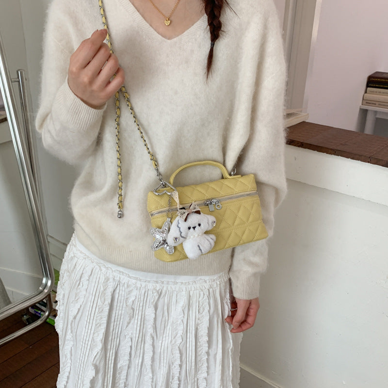 Women's Design Simple Elegant Diamond High-grade Small Square Bag