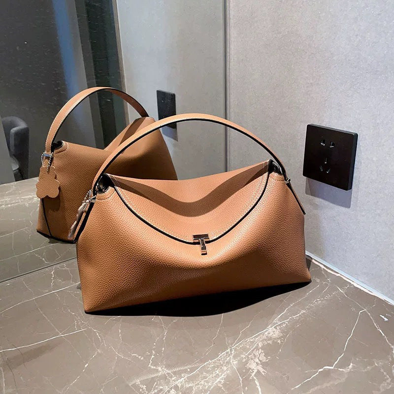 Niche High-grade First Layer Cowhide Underarm Minimalist Portable Genuine Bags