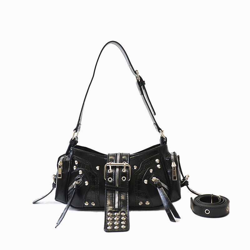 Women's Locomotive Punk Rivet Style Underarm Retro Bags