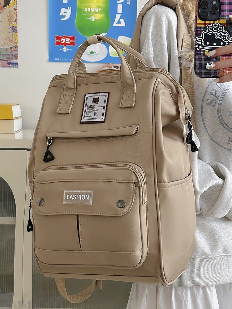 Style Female Junior High Good-looking Simple College Student Schoolbag