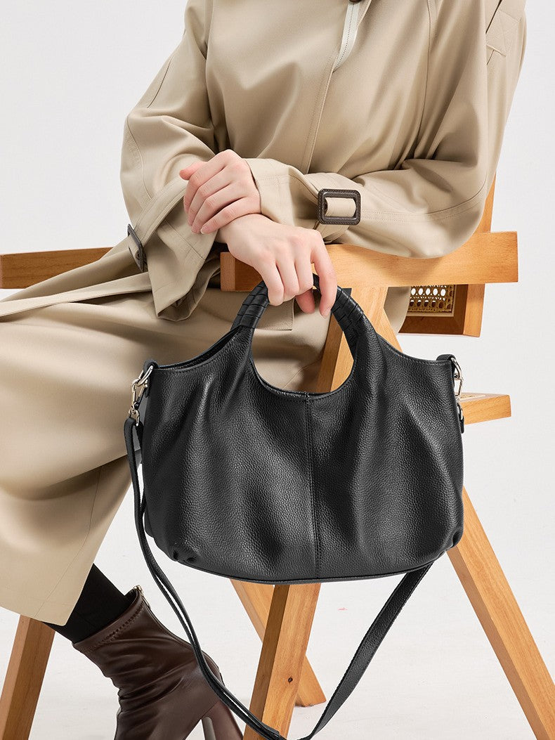Women's Layer Cowhide Retro Large Capacity Genuine Bags