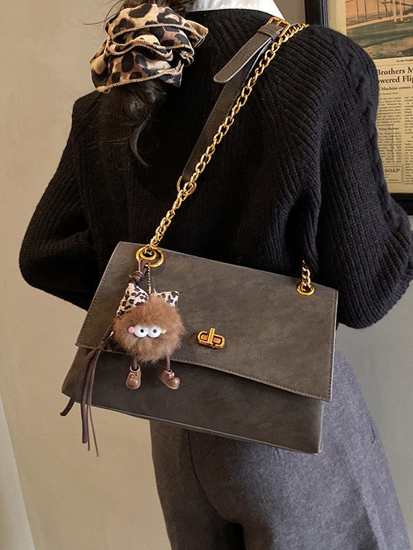 Women's Elegant Korean Style Fashion Chain French Shoulder Bags