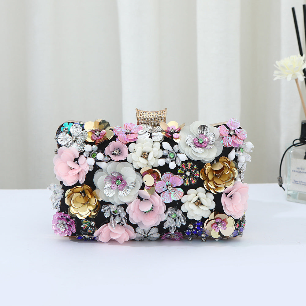 Women's Flowers Fashion Banquet Wedding Niche Dinner Bag