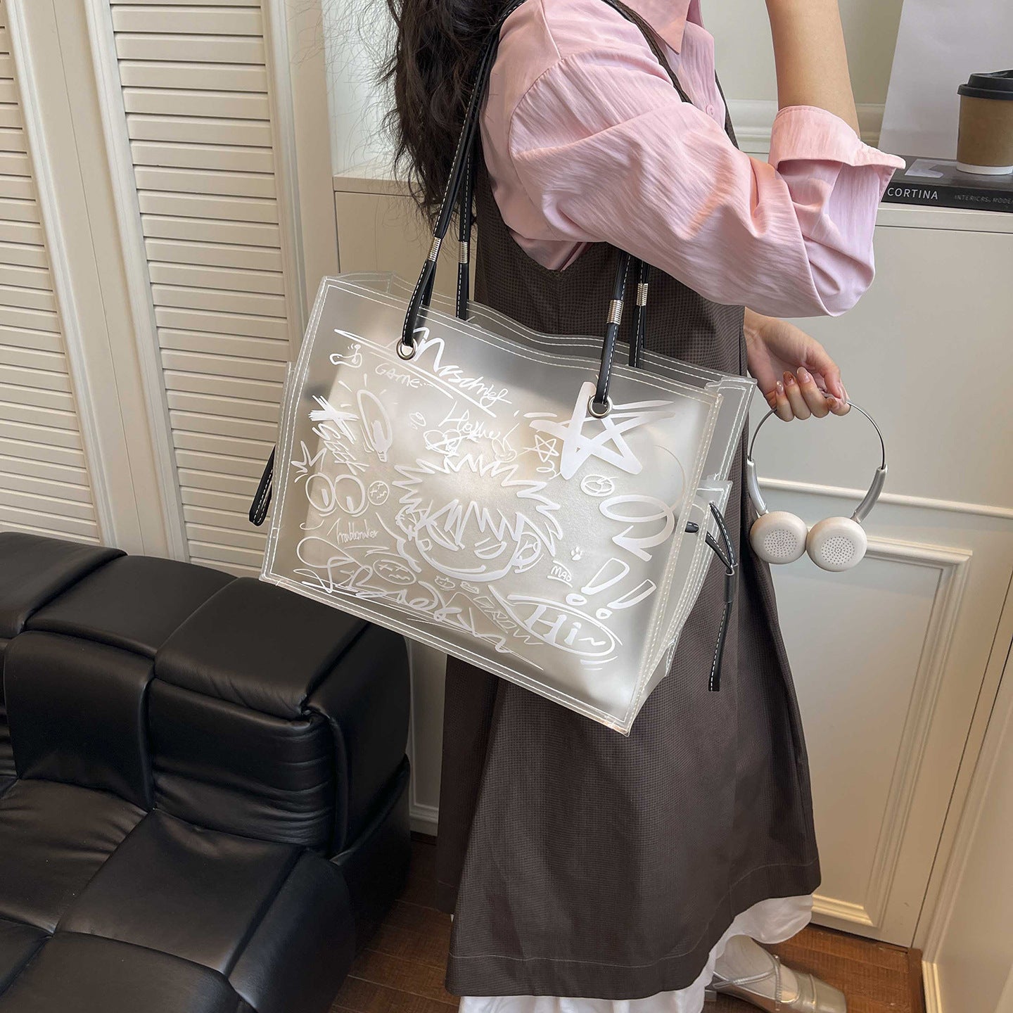 Popular Large Capacity Printed Iti Jelly Fashionable Handbags