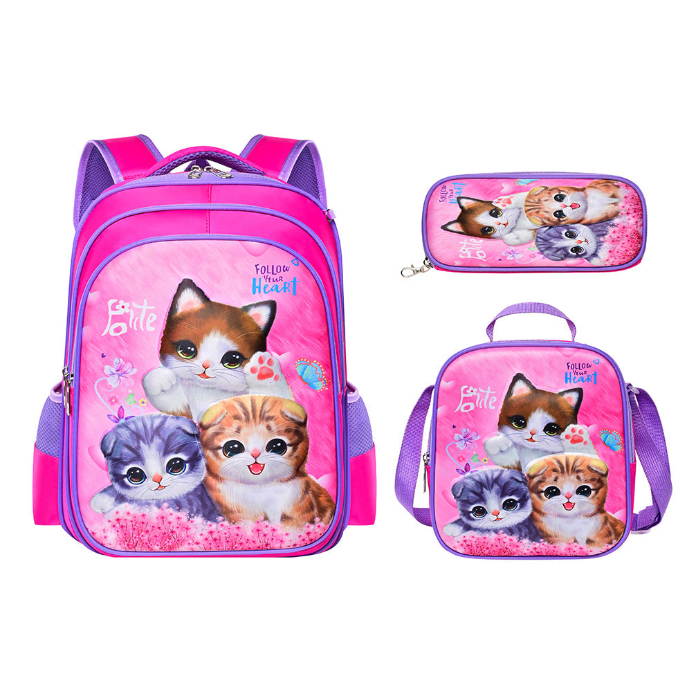 Versatile Children's Mario Spine Protection Lunch Primary School Bag