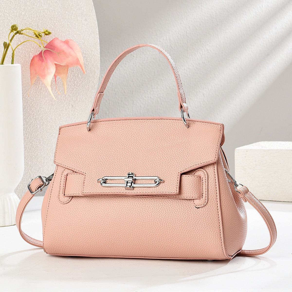 Women's One Fashion Portable Soft Leather Commuter Bucket Bags