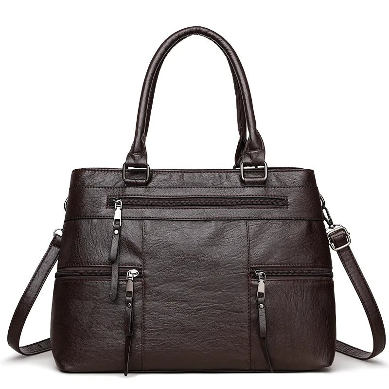 Women's Fashionable High-grade Retro Simple Large Capacity Women's Handbag