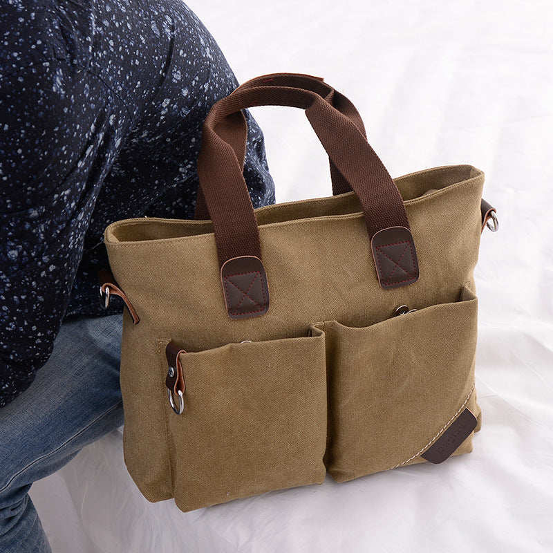 Charming Men's Canvas Simple Business Leisure Bags