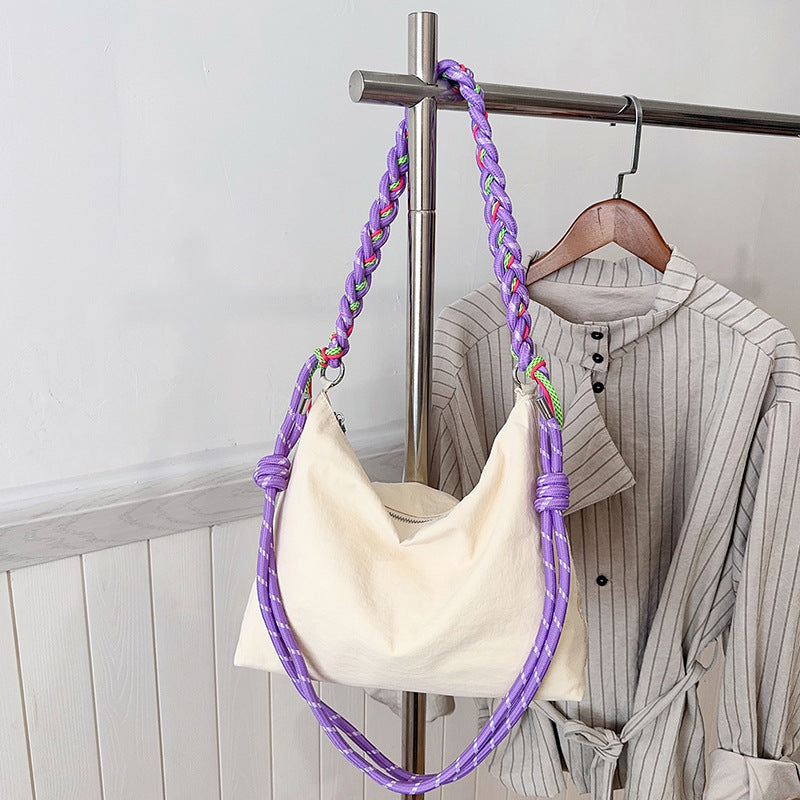 Women's Color Weaving Strap Lightweight Dumpling Summer Versatile Korean Women's Shoulder Bag