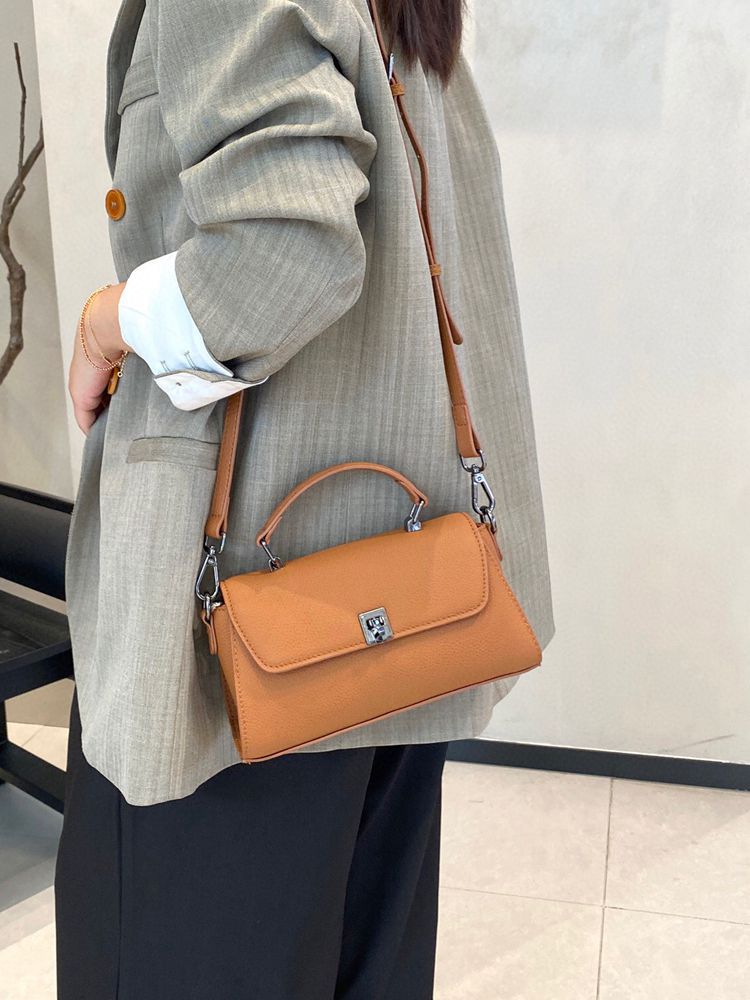 Women's Portable Female Lady Minority Genuine Leather Commuter Small Square Bag