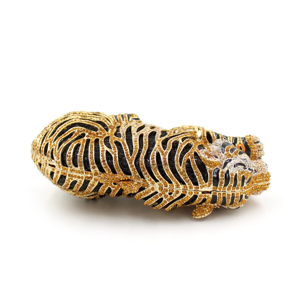 Women's Tiger Diamond Party Hand-held Home Decoration Evening Bags