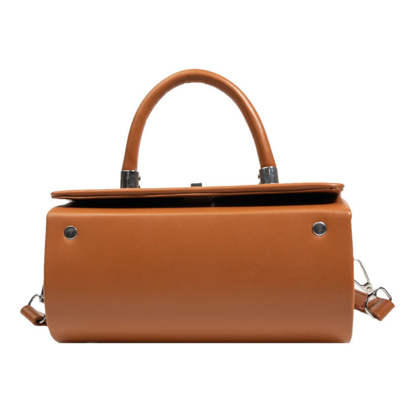 Women's French Minority Solid Color Simple Portable Western Shoulder Bags