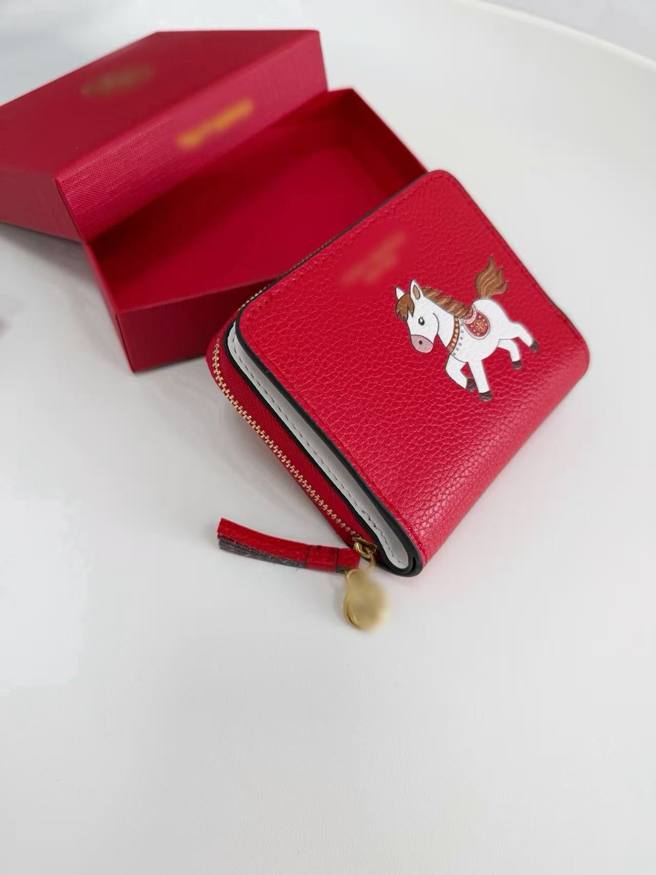 Women's Pony Cartoon Change Zipper Multiple Slots Mini Cute Ladies Wallet