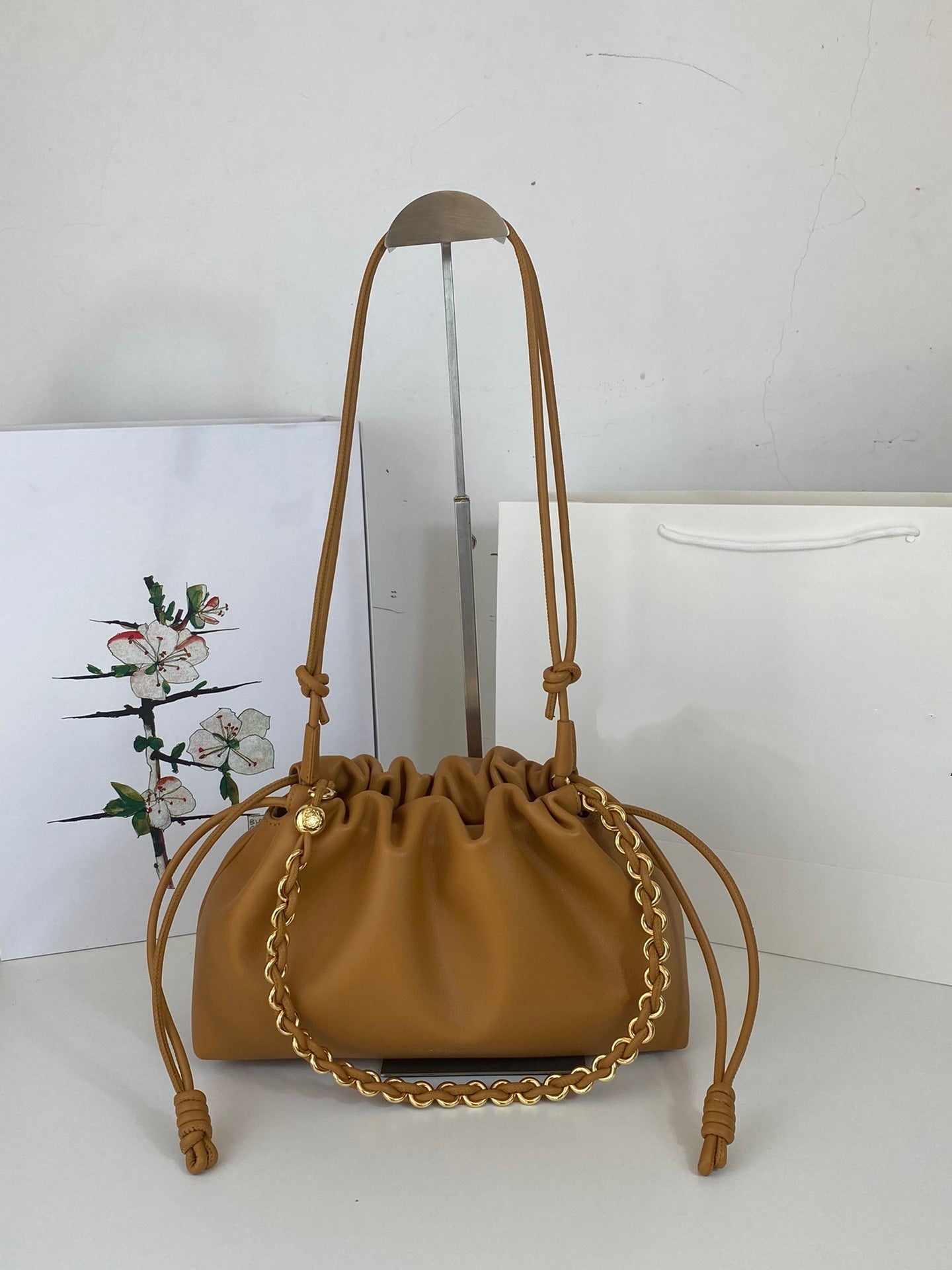 Cloud Drawstring Ruffle Lucky Large Capacity Fashion Women's Messenger Bag