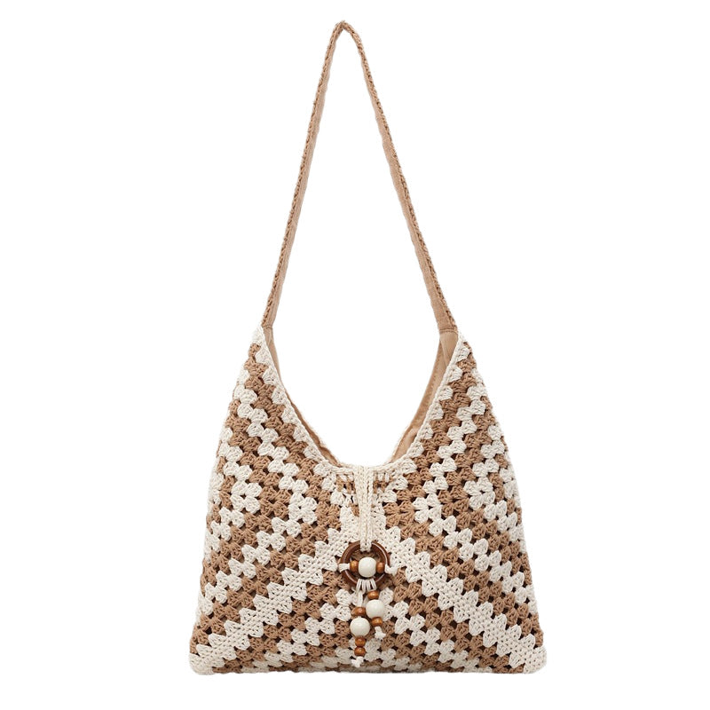 Women's Fashion Woven Leisure Commute Large Capacity Women's Shoulder Bag