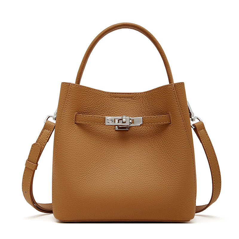 Women's Genuine Leather Vegetable Basket First Layer Women's Handbag