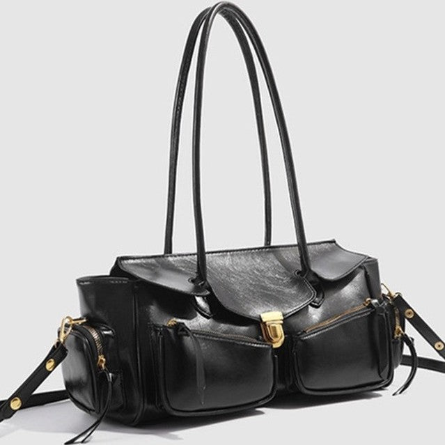 Women's Retro High Sense Hot Motorcycle One Underarm Women's Messenger Bag