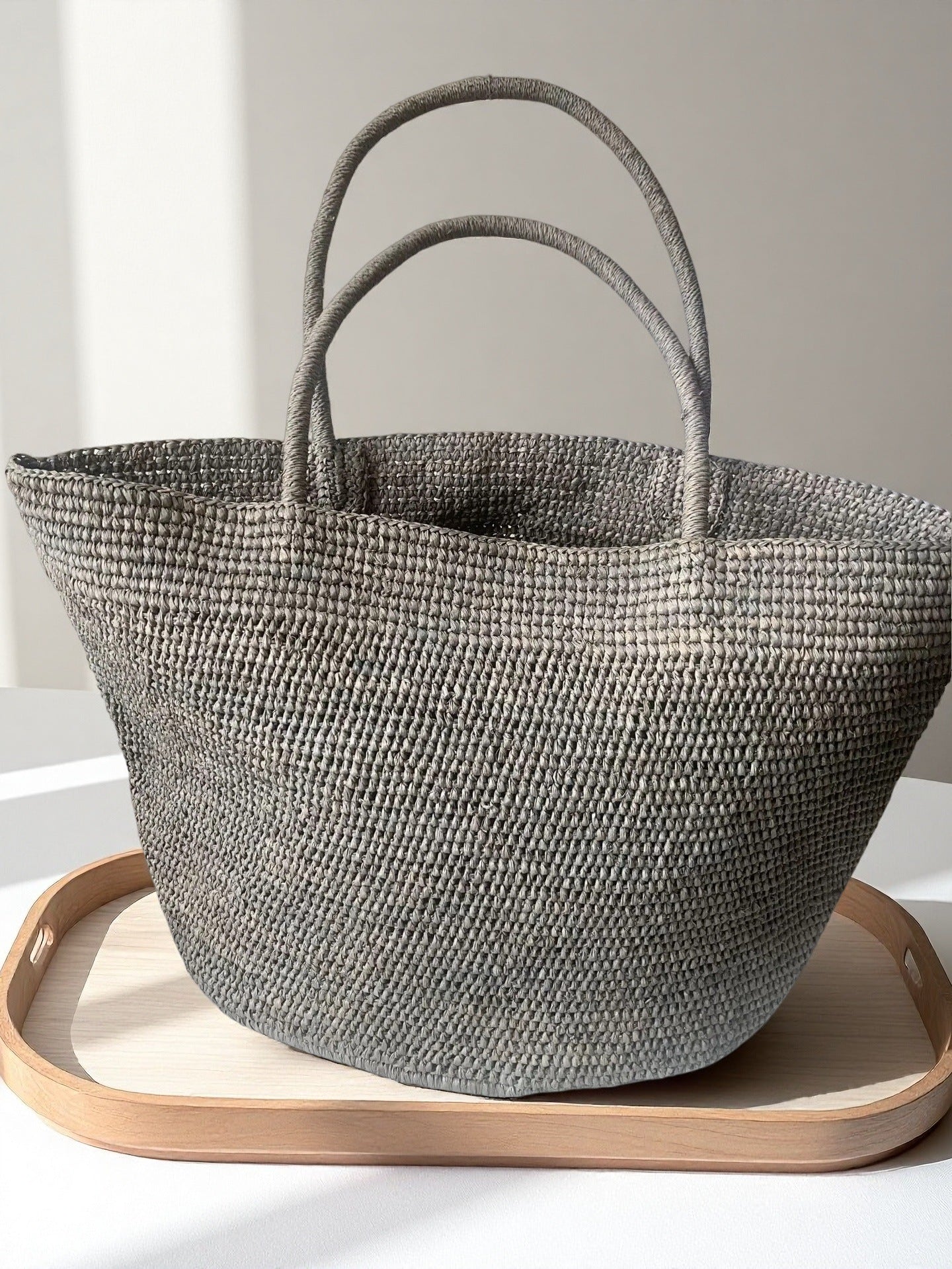 Raffia Large Capacity Straw Woven Female Seaside Women's Shoulder Bag