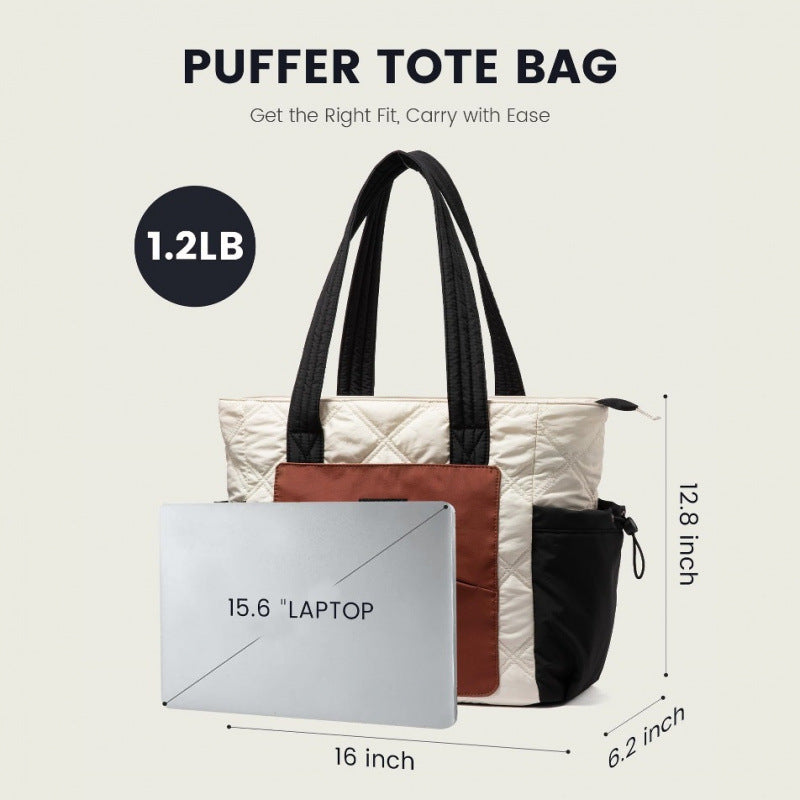 Women's Strap Zip Puffer Essential Quilting Carrying Women's Shoulder Bag